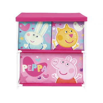 Peppa malac Friends játéktároló állvány 3 rekeszes 53x30x60 cm Peppa malac Friends játéktároló állvány 3 rekeszes 53x30x60 cm