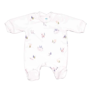 Hosszú ujjú plüss baba rugdalozó jegesmedvés mintával