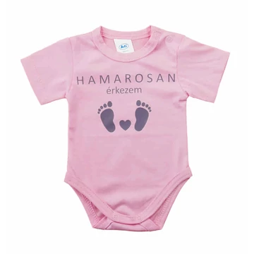Hamarosan érkezem újszülött baba body, babaváró ajándék