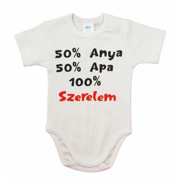 Rövid ujjú bébi kombidressz