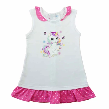 Ujjatlan vékony pamut kislány ruha