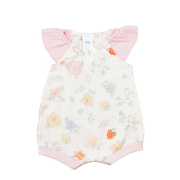 Rövid ujjú baba napozó, géz