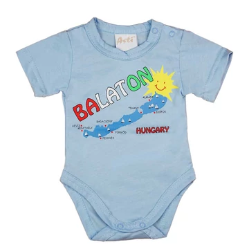 Rövid ujjú baba body Balaton felirattal Rövid ujjú baba body Balaton felirattal