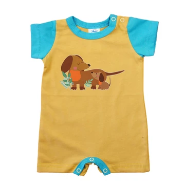 Rövid ujjú napozó pamut anyagból Tacskó mintával