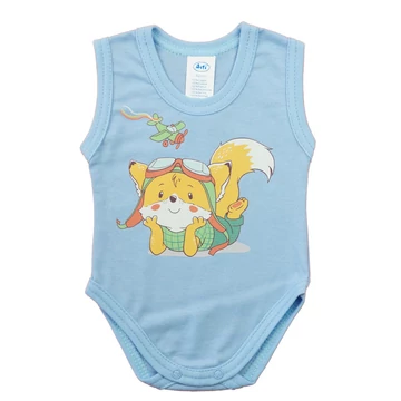 Ujjatlan baba body rókás mintával Ujjatlan baba body rókás mintával