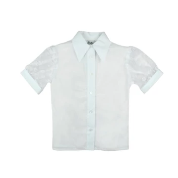 Rövid csipkés ujjú| alkalmi| ünneplő lányka blúz *isk