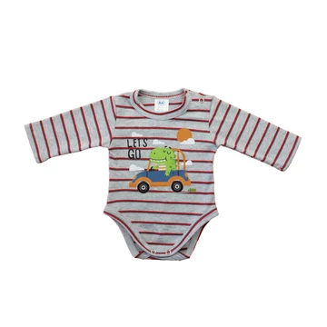 Hosszú ujjú baba body - Dinó mintával