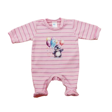 Vékony, pamut rugdalózó - Pingvin mintával