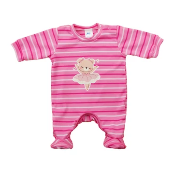 Vékony, pamut rugdalózó - Balerína mintával