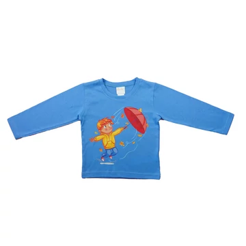 Hosszú ujjú fiú póló - kisfiú mintával