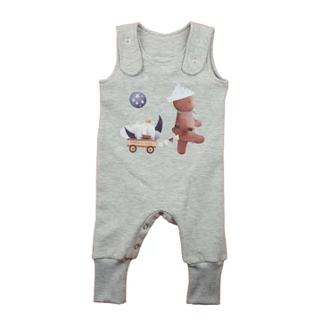 Belül bolyhos ujjatlan baba rugdalózó – állatos mintával, 2 az 1-ben méret