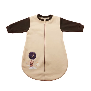 Belül bolyhos hosszú ujjú hálózsák – 2,5 TOG - Állatos mintával