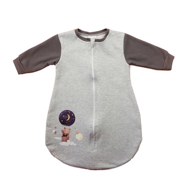 Belül bolyhos hosszú ujjú hálózsák – 2,5 TOG - Állatos mintával