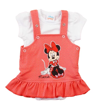 Disney Minnie 2 részes, kantáros szoknyás baba szett