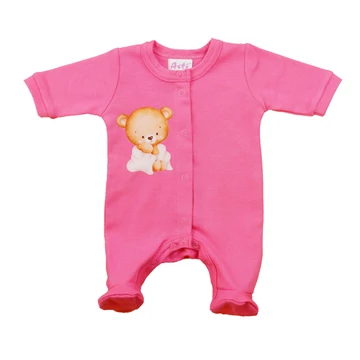 Hosszú ujjú pamut rugdalózó – Maci mintával