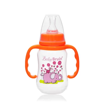 Babybruin 125 ml PP c.üveg fogóval karcsúsított narancs Babybruin 125 ml PP c.üveg fogóval karcsúsított narancs
