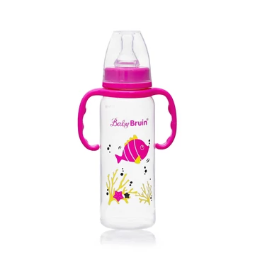 BB 240 ml PP fogantyús cumisüveg rózsaszín BB 240 ml PP fogantyús cumisüveg rózsaszín