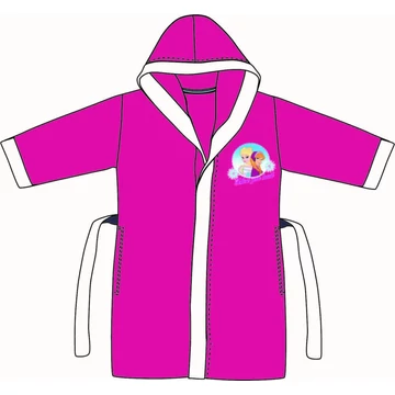 Gyerek köntös - mikroszálas kapucnis - Jégvarázs - 122-128 - pink-fehér Gyerek köntös - mikroszálas kapucnis - Jégvarázs - 122-128 - pink-fehér