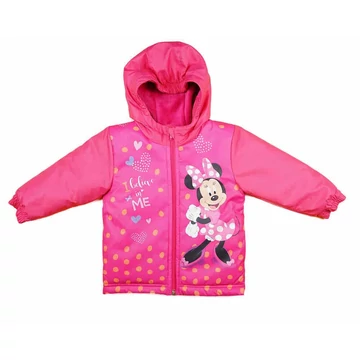 Vízlepergetős bélelt kapucnis télikabát Minnie egér mintával Vízlepergetős bélelt kapucnis télikabát Minnie egér mintával