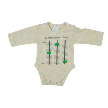 Feliratos hosszú ujjú baba body
