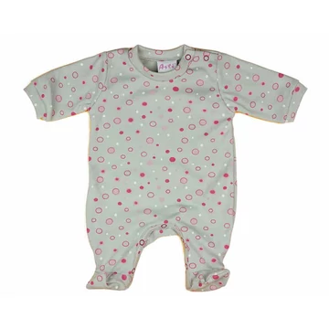 Hosszú ujjú baba rugdalózó  karikás mintával