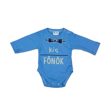 Kis főnök feliratos hosszú ujjú baba body Kis főnök feliratos hosszú ujjú baba body