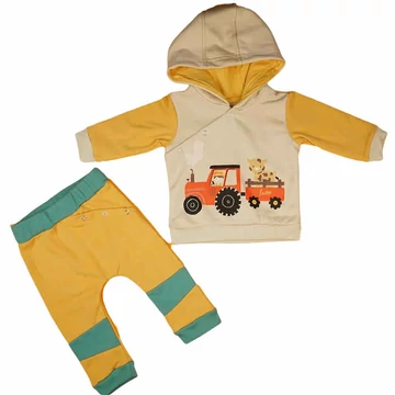 Belül bolyhos fiú szabadidő szett traktoros mintával Belül bolyhos fiú szabadidő szett traktoros mintával