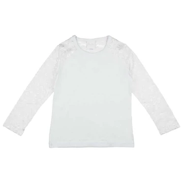 Lányka alkalmi csipkés hosszú ujjú felső