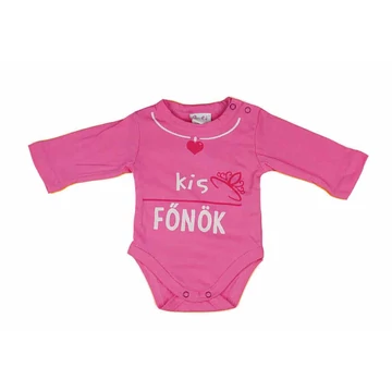 Kis főnök feliratos hosszú ujjú baba body Kis főnök feliratos hosszú ujjú baba body