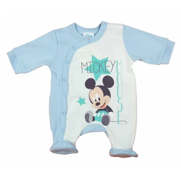 Hosszú ujjú elöl patentos baba rugdalózó Mickey egér mintával Hosszú ujjú elöl patentos baba rugdalózó Mickey egér mintával