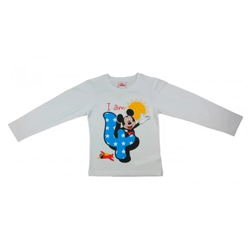 Disney Mickey hosszú ujjú szülinapos póló 4 éves Disney Mickey hosszú ujjú szülinapos póló 4 éves