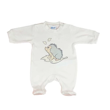 Hosszú ujjú baba rugdalózó Sünis mintával