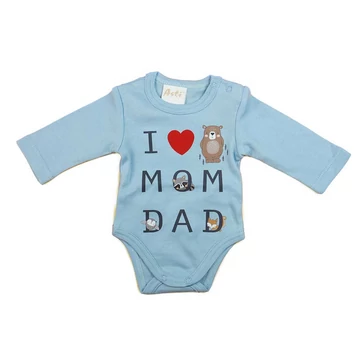 Feliratos hosszú ujjú baba body