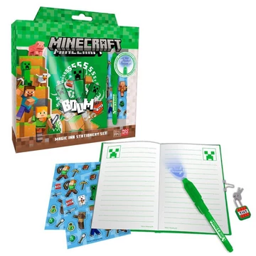 Minecraft Boom napló + mágikus toll szett Minecraft Boom napló + mágikus toll szett
