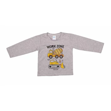 Hosszú ujjú fiú póló Munkagépes mintával