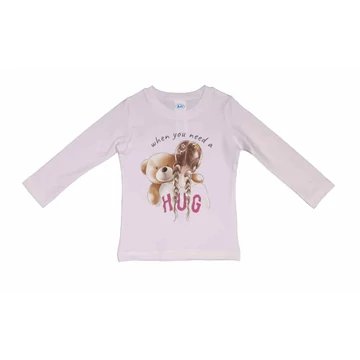 Hosszú ujjú kislány póló cuki Macis mintával Hosszú ujjú kislány póló cuki Macis mintával