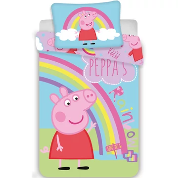Peppa malac Rainbow gyerek, ovis ágyneműhuzat 100×135cm, 40×60 cm Peppa malac Rainbow gyerek, ovis ágyneműhuzat 100×135cm, 40×60 cm