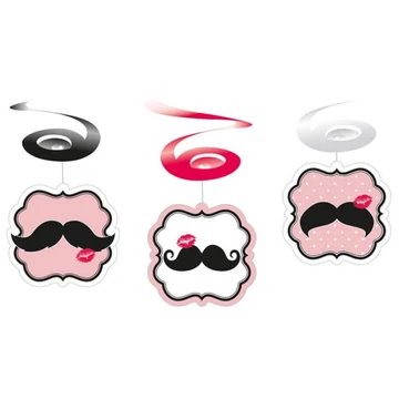Bajusz Mustache szalag dekoráció 6 db-os szett Bajusz Mustache szalag dekoráció 6 db-os szett