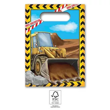 Építkezés Grabber papír ajándéktasak, ajándékzacskó 4 db-os