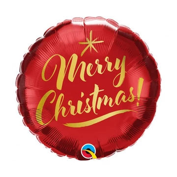 Karácsonyi Merry Christmas Red fólia lufi 46 cm