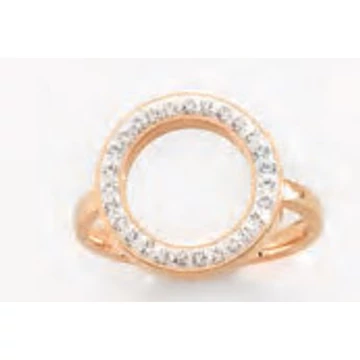 Victoria Rose gold színű fehér köves gyűrű