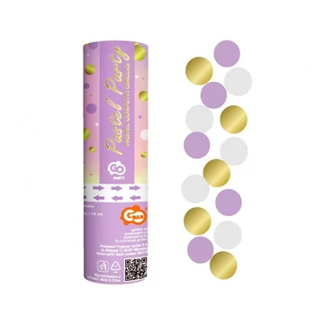 Színes Gold-Lilac-White konfetti kilövő 15 cm Színes Gold-Lilac-White konfetti kilövő 15 cm