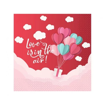 Szerelem Love Is In The Air Red szalvéta 20 db-os 33x33 cm Szerelem Love Is In The Air Red szalvéta 20 db-os 33x33 cm