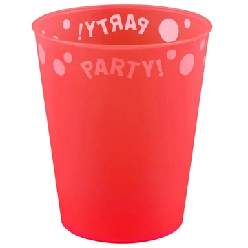 Red, Piros micro prémium műanyag pohár 250 ml