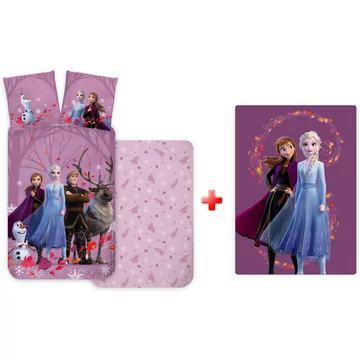 Disney Jégvarázs Purple Wind gyerek, ovis ágyneműhuzat és polár takaró szett Disney Jégvarázs Purple Wind gyerek, ovis ágyneműhuzat és polár takaró szett