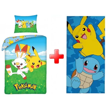 Pokémon Field ágyneműhuzat és törölköző szett Pokémon Field ágyneműhuzat és törölköző szett