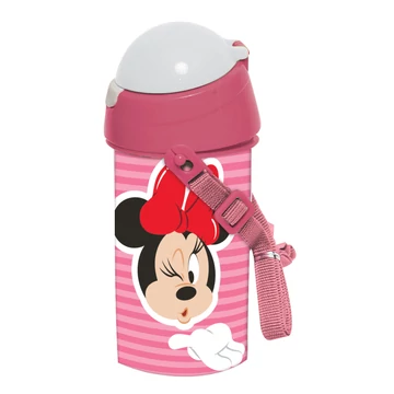 Disney Minnie Wink műanyag szívószálas kulacs akasztóval 500 ml Disney Minnie Wink műanyag szívószálas kulacs akasztóval 500 ml