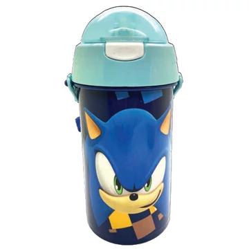 Sonic a sündisznó Speed Blue műanyag szívószálas kulacs akasztóval 500 ml Sonic a sündisznó Speed Blue műanyag szívószálas kulacs akasztóval 500 ml