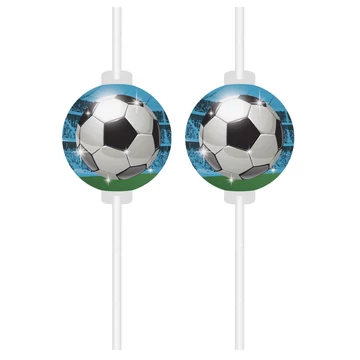 Focis Soccer Fans papír szívószál, 4 db-os szett FSC