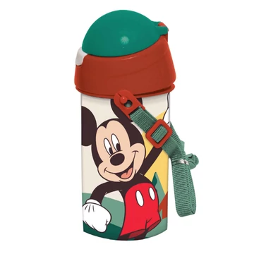 Disney Mickey Nature műanyag szívószálas kulacs akasztóval 500 ml Disney Mickey Nature műanyag szívószálas kulacs akasztóval 500 ml